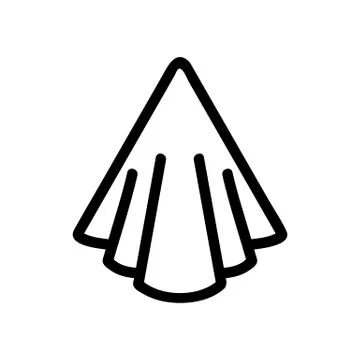 Silk fabric icon vector. Isolated contour symbol illustration Stock Illustration