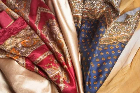 Silk fabric Stock Photos