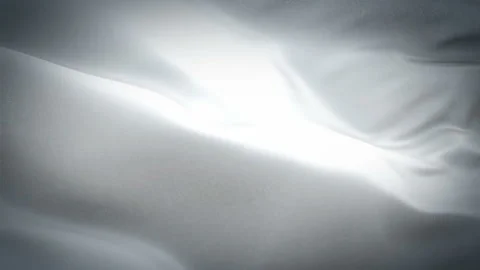 Silk Flag Animation of White flag video waving in wind. Realistic Plush Flag Video stock 104969398