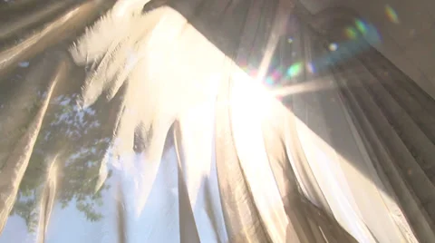 Silk in the glare of the sun Stock Footage 36218306