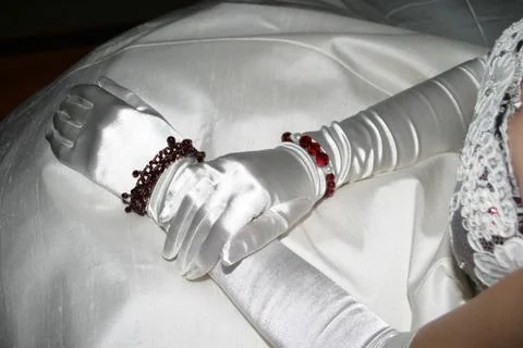 Silk gloves Stock Photos