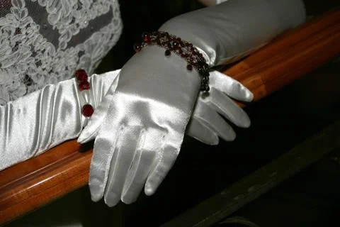 Silk gloves Foto stock