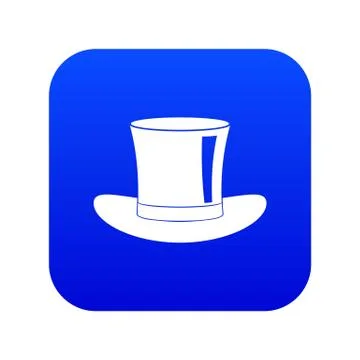 Silk hat icon digital blue Stock Illustration