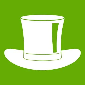 Silk hat icon green Stock Illustration