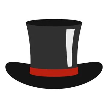 Silk hat icon isolated Stock Illustration