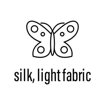 Silk, light fabric icon. Element of raw material with description icon for Stock Illustration