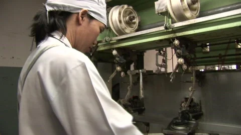 Silk making Stock Footage 582526