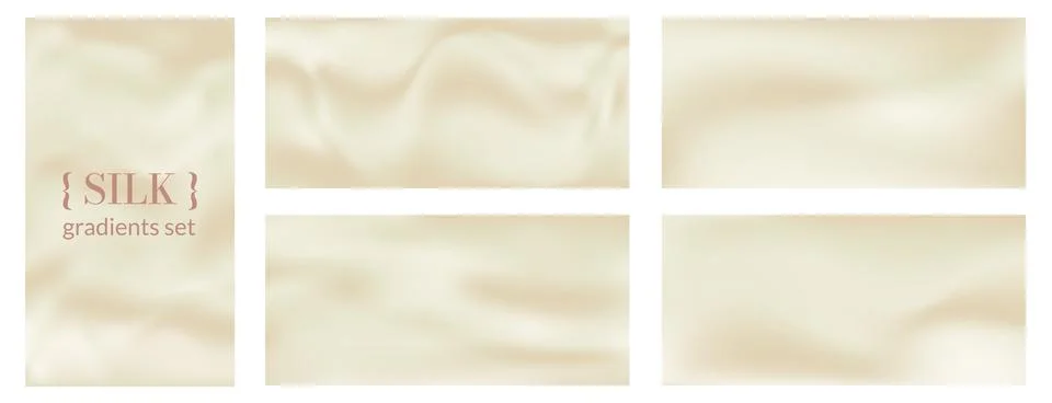 Silk nacre gradient backgrounds set with pearl gradation for warm luxury paper Ilustración de archivo