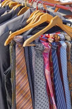 Silk neck ties Foto stock