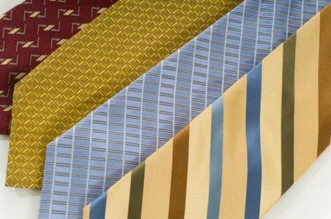 Silk neckties Stock Photos