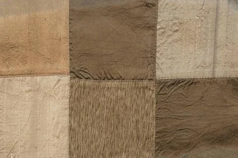 Silk patchwork elements Silk patchwork sewed elements closeup as backgroun... Foto stock