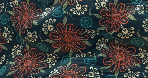 Silk pattern waving background 4k Stock Photos