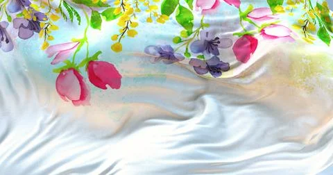 Silk pattern waving background 4k Fotos Stock