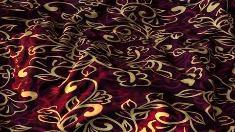 Silk pattern waving background 4k Stock Photos