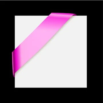Silk pink corner ribbon - Vector design elements for design Stock Illustration