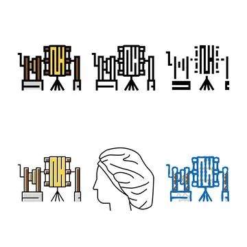 Silk reel color forms icon vector Stock Illustration