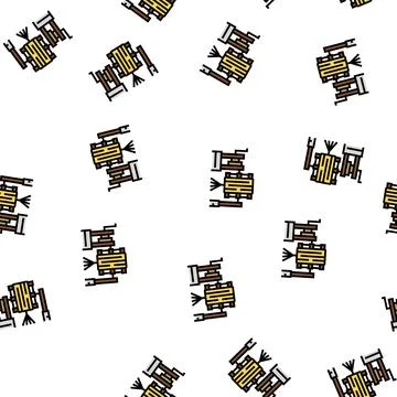 Silk reel vector seamless pattern Stock Illustration