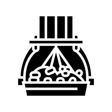 Silk reeling glyph icon vector illustration Stock Illustration