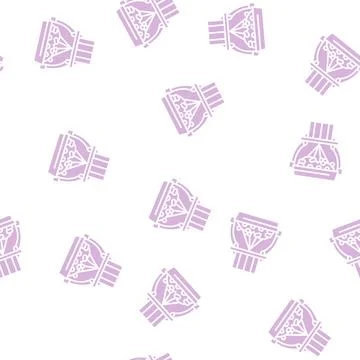 Silk reeling glyph seamless pattern Stock Illustration