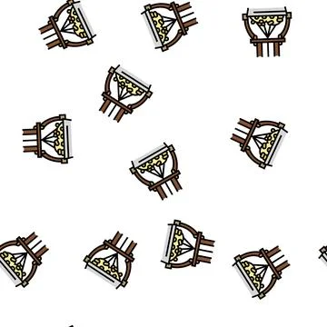 Silk reeling vector seamless pattern Stock Illustration