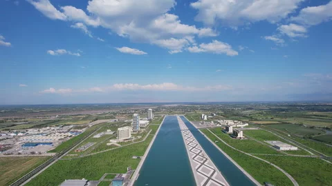 The Silk Road Samarkand aerial view. Beautiful panorama of hotels and touristic Stock Footage 255442340