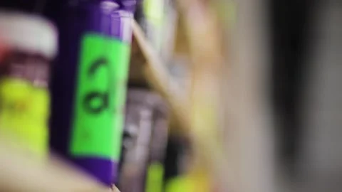 Silk Screen Print ink. Purple ink Purple paint in bucket Stock Footage 139384486