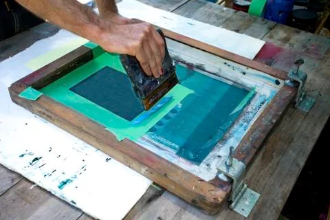 Silk screening Foto stock