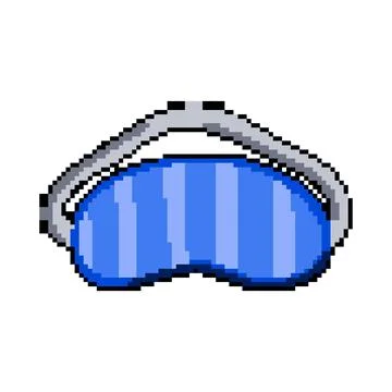 Silk sleep mask eye pixel art vector illustration Stock Illustration