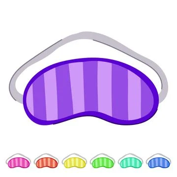 Silk sleep mask eye vector cartoon graphic Stock Illustration