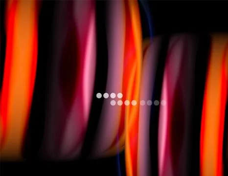 Silk smooth lines on black, liquid fluid color waves. Vector Illustration イラスト素材