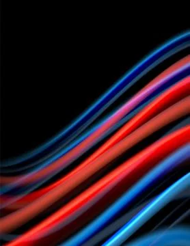 Silk smooth lines on black, liquid fluid color waves. Vector Illustration イラスト素材