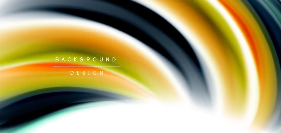 Silk smooth lines on white, liquid fluid color waves. Vector Illustrations For Illustrazione stock