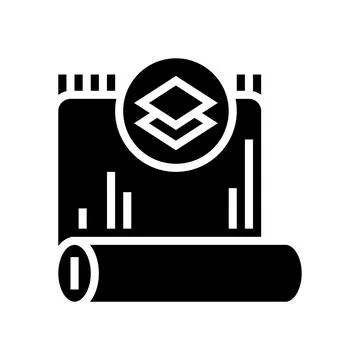 Silk textile glyph icon vector illustration Stock Illustration