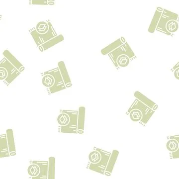 Silk textile glyph seamless pattern Stock Illustration