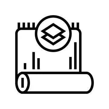 Silk textile line icon vector illustration Stock Illustration