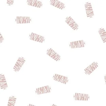 Silk thread glyph seamless pattern Stock Illustration