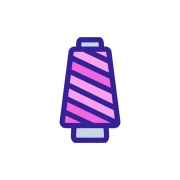 Silk thread icon vector. Isolated contour symbol illustration Stock Illustration