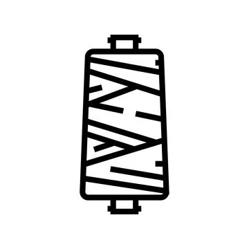 Silk thread line icon vector illustration Stock Illustration