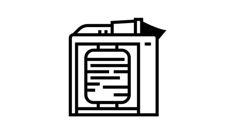 Silk thread roll winding process line icon animation Stock Footage 164456854