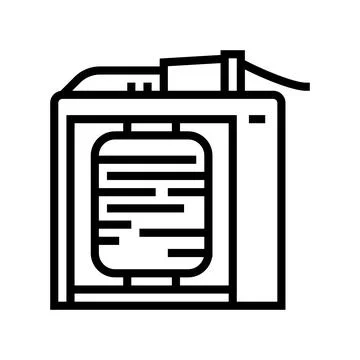 Silk thread roll winding process line icon vector illustration 스톡 일러스트