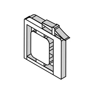 Silk thread roll winding process isometric icon vector illustration 스톡 일러스트