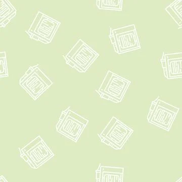 Silk thread roll winding process line seamless pattern Stock Illustration