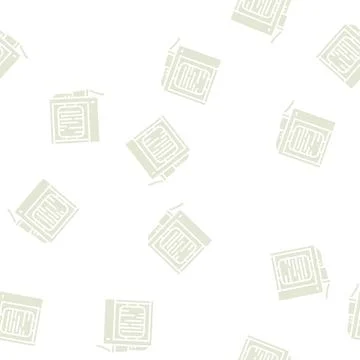 Silk thread roll winding process glyph seamless pattern Stock Illustration