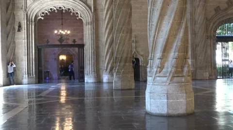 Silk Trading Hall (Contract Hall) of Valencia, Spain Stockbeeldmateriaal 65112122