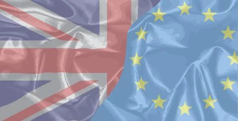 Silk UK And EU Flags Stock Illustration