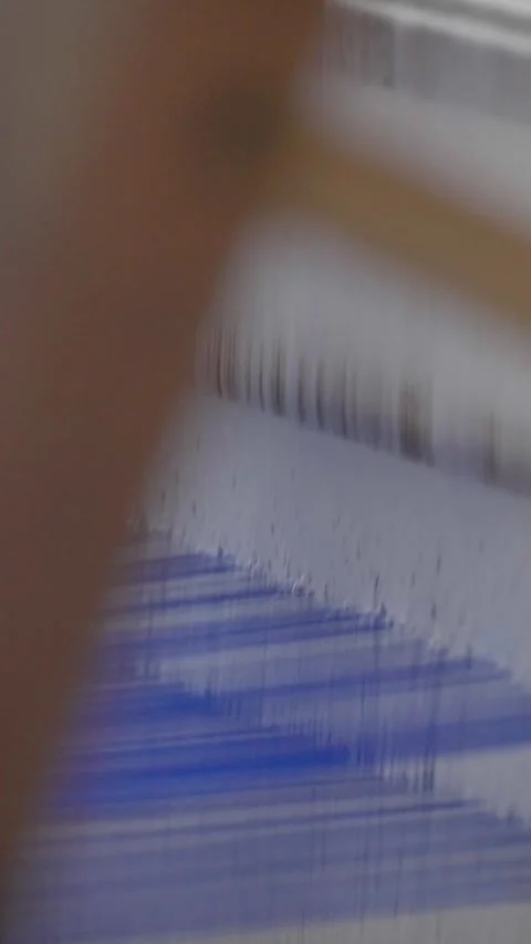 Silk weaving loom strings in motion Stock Footage 322183211