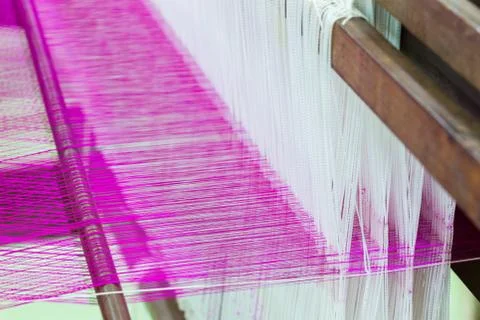 Silk weaving Stock Photos