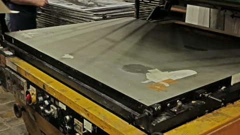 Silkscreen Printing Press Video stock 96180045
