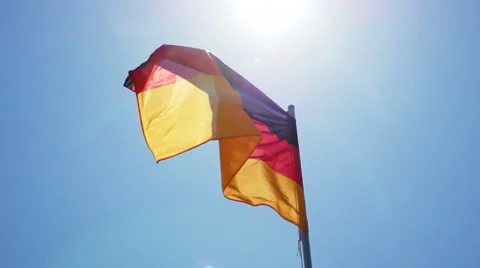 Silky flag of Germany flying in the wind Stock Footage 41779301
