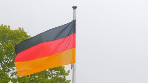 Silky flag of Germany flying in the wind Stock Footage 108512635